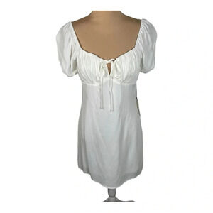 Cotton‎ Candy LA white peasant style dress NWT Medium